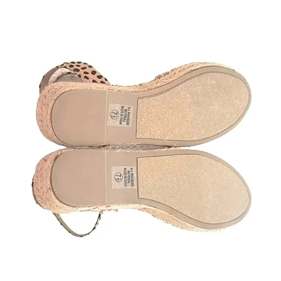 Leopard Print 7.5 Wedge Animal Print Espadrilles - Picture 5 of 8